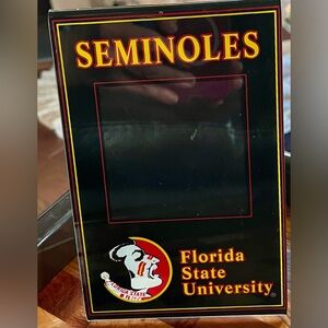 Fla State U Seminoles licensed stand Frame VINTAGE circa 1990, great shape. 5x7